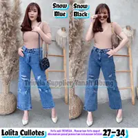 在飛比找蝦皮購物優惠-Lolita CULLOTES 裙褲 LOLITA 破洞牛仔