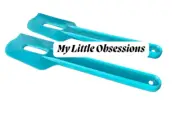 Tupperware Set of 2 New Blue Paddle Scrapers Spatulas 8.75 inches