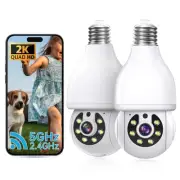 2K Light Bulb Security Camera 5G&2.4G WiFi Security Cameras Wireless Outdoor ...