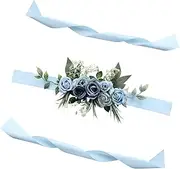 [Cheerupp] Flower Belt Maternity Sash, Handmade Flower Belly Belt for Wedding Baby Shower