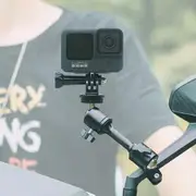 Aluminum Motorcycle Sports Camera Bracket,360Degree Motorcycle Bike Camera Holder Handlebar Mount Bracket Compatible with GoPro Hero 10 Black,Hero 9or8or7or6or5 and Other Action Cameras