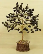 Black Tourmaline Gemstone Tree of Life Crystal Tree for Positive Energy H-8"