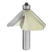45 Degree Chamfer Router Bit 1/2" Shank 1-3/8" Cutting Edge Carbide, Gold