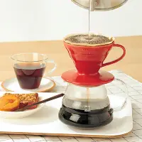 在飛比找蝦皮購物優惠-陶瓷滴漏式咖啡濾器 HARIO V60 01 02 白色 紅