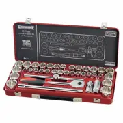 New Sidchrome 40pce 1/2” Drive Metric & Imperial Socket Set Anti-Slip Design