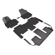 3D MAXpider for KIA EV9 6-SEAT 2024 KAGU BLACK R1 R2 R3 FLOOR MAT- 5PC-3d_L1KA0 (for: Kia)