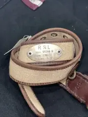 RRL Ralph Lauren Double RL Vintage Military Canvas Leather Belt 28