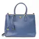 [二手] 【日本直送】Prada Saffiano BORSA A MANO 1BA786 女士皮革手提包，單肩包 藍色