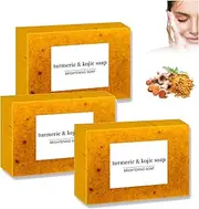 Honey Glow Lemon Turmeric Kojic Acid Soap Bar, Honey Glow Soap Bar, Honey Glow Turmeric Soap, Lemon Turmeric Kojic Acid Soap, Cleansing Natural Handmade Soap for Face & Body (3)