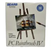 PC Paintbrush IV ZSoft DOS Color Graphics Vintage Software New Sealed Big Box