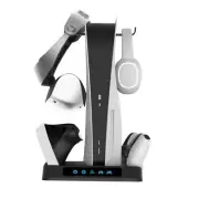 For PS5 PSVR2 Charging Vertical Stand 2 Cooling Fan for PS5 Console Headset VR2
