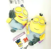 Japan Despicable Me Minion Super Soft Mochi Sleeping Plush Doll Toy Keychain
