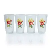 Fiesta® 16oz Cooler Glassware Set of 4 | Frosted Floral Bouquet