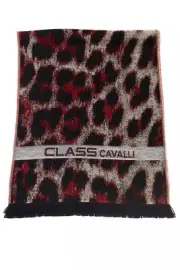 Cavalli Class Burgundy Wool Men Scarf - RRP 176.04 USD