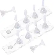 2 Sets Manicure Practice Base Portapotty Morphie Portable Nail Art Designs Easy to Clean Nail Art Skills Fake Nail Stands With Base Refer to Tool Nail Frame Bracket Acrylic