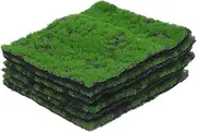 6pcs Artificial Moss Mat Realistic Grass Turf for Potted Plants and DIY Crafts Durable Fade Resistant Decoration for Miniature Terrariums and Indoor Landscapes