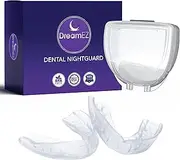 DreamEZ 2 Pack Night Guard - Custom Fitting Mouth Guard for Nighttime Teeth Grinding & Clenching, Made in USA, Case Included (Clear)