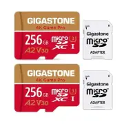 [5-Yrs Free Data Recovery] GIGASTONE 256GB 2-Pack Micro SD Card, 4K Game Pro,...