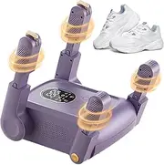 [ZbOLi] 300W Electric Shoes Dryer, Portable Foldable Glove Dryer and Heater with LED Touch Screen and Timer, Boot Dryer and Deodorizer with 4 Brackets, for Camping Travelling or Skiing Purple