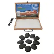 Stone Rock Heating Box Massage Warmer Case Heater Set EU Plug