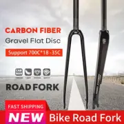 Carbon Fiber Road Bike Disc Brake Front Rigid ForkRoad Fixed Gear Fork 700x38C