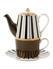 [Maxwell & Williams] Teas & C's Regency Tea for One With Infuser 340ml in Black