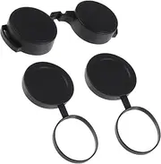 [Homoyoyo] 3 Pcs Eyepiece Cap Objective Lens Cover Lens Covers Lens Cap Eyepiece Lens Cap Binoculars Accessory Binocular Lens Protector Binocular Caps Binoculars Cap Rubber Black