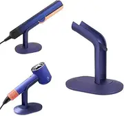 [EUGOOCX] Aluminum Alloy Hair Straightener Holder for Dyson Airstrait, Countertop Storage Stand Compatible with Dyson Supersonic HD Series Hairdryer Styler Accessories (Blue)