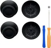 eXtremeRate 4 Pcs Black Thumbsticks Replacement Joystick for PS5 Controller, Custom Analog Stick for PS5, for PS4 All Model Controllers - Controller Without