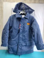B-340 Pilot Mens Full Zip Hooded Quilted Lining Jacket Overcoat Outdoors Navy XL