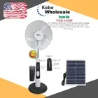 NETCOM 16” RECHARGEABLE STAND FAN USA USB + CONTROL + SOLAR PANEL
