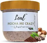 Leal Cosmetics Whipped Face & Body Scrub - 200gm (Mocha Me Crazy) | Exfoliator 2 in 1 Coffee Sugar Scrub & Soap for Dead Skin, Tan Removal & Blackhead Remover | pH Balanced | Sulphate & Paraben Free