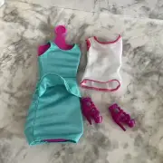 Barbie Doll Sparkle Studio Set Replacement Blue Outfit Pink Shoes White Top