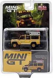 True Scale Miniatures Model Car Compatible with Land Rover Defender 110 1989 Camel Trophy Amazon Team Japan 1/64 Diecast Model Car Mini GT MGT00751
