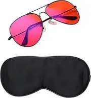 Aviator 99% Blue Light Blocking Glasses (Anti-Reflective, Scratch-Resistant, No-Glare) + Bonus Silk Sleep Mask – Timeless Eye Protection for Better Sleep, Health & Performance, by Tech Safe Gear