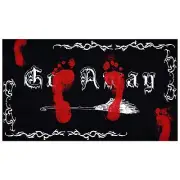 Halloween Door Mat Outdoor Entrance, Footprint Welcome Front Door Mat, Black ...