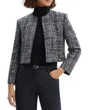 Theory Tweed Open Front Jacket 4