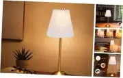 LED Metal Table Lamp -Fabric Shade Desk Lamp, 3-Color LED Desk Lamp for White