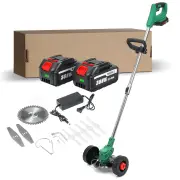 Doersupp Cordless Electric Grass Trimmer Lawn Mower Pruning Cutter Tool W/ Battery Power Display Fit Makit