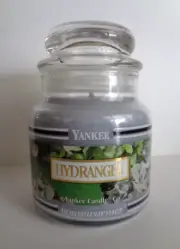 Yankee Candle Black Band Hydrangea 3.7 Jar Candle Blue Rare New