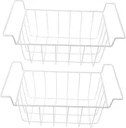 JECOMPRIS 2Sets Metal Wire Storage Baskets for Efficient Food Storage Optimized Airflow Design Fit for Chest and Upright Freezers
