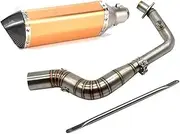 For Vespa Sprint Primavera 150 125 iGet Motorcycle Full Exhaust Systems Exhaust Pipe 51mm Front Link Pipe Esacpe Muffler Full Mufflers Exhaust (Color : Tyep-C)