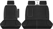 for Ford Transit Custom VN Van 2013-2023 Sperling Custom Black Front Canvas Seat Covers