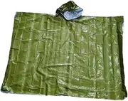 [Oshhni] Emergency Rain Poncho Rain Jacket Coat Cloak Lightweight Rainproof Survival Blanket Reflective for Hiking Riding