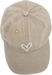 [GOOHOCHY] Retro Peaked Cap Hats for Men Denim Hats Grey Hat Women Sun Protection Sleeves for Women Vintage Print Washed Baseball Hat Outdoor Neck Sun Protection Khaki Cotton