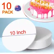 10 Pack Masonite Cake Board 5mm White Round 10" Inch Wedding Cupcake Cake Boxes