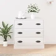 Sideboard High Gloss White 70x35.5x67.5 cm Engineered Wood Dining Storage