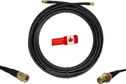 CompuPort 15 ft Low-Loss Coax Extension Cable (50 Ohm) - SMA Male to SMA Female - Antenna Lead Extender for 3G/4G/LTE/Ham/ADS-B/GPS/RF Radio Use (Not for TV or WiFi)