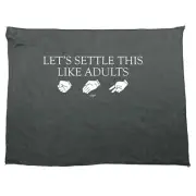 Lets Settle This Like Adults Rock Paper Scissors - Funny Gym Sports Towel Gift