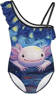 [Yzaoxia] Girls One Piece Swimsuits Bathing Suit for Kids Swimwear 3-14Y